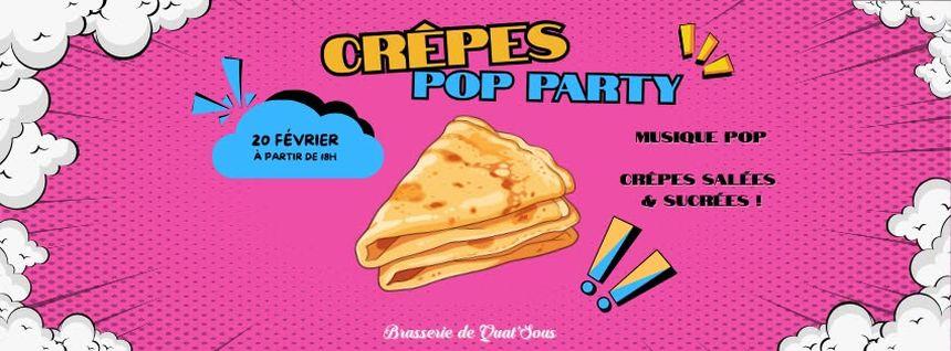 Crêpes pop party à la brasserie de Quat’Sous 7 b chemin du Pré Vixot Cleurie 2026-02-20 Crêpes pop party à la brasserie de Quat'Sous