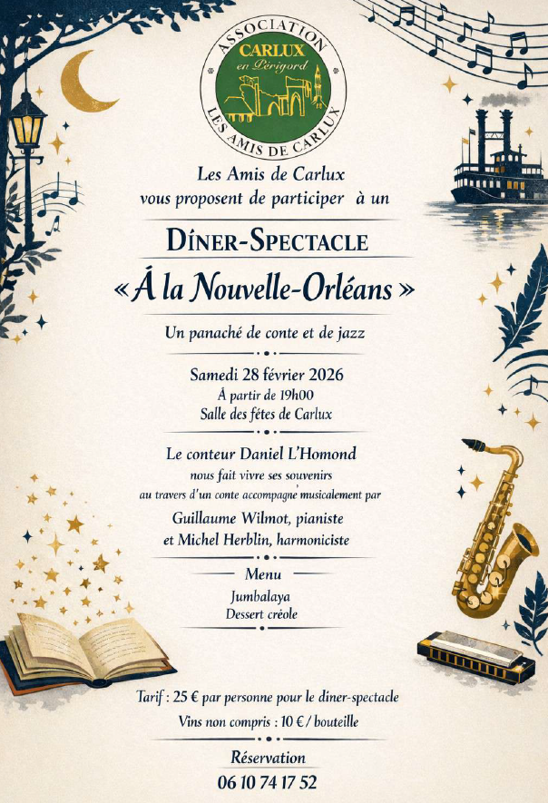 Dîner-Spectacle À la Nouvelle-Orléans à Carlux