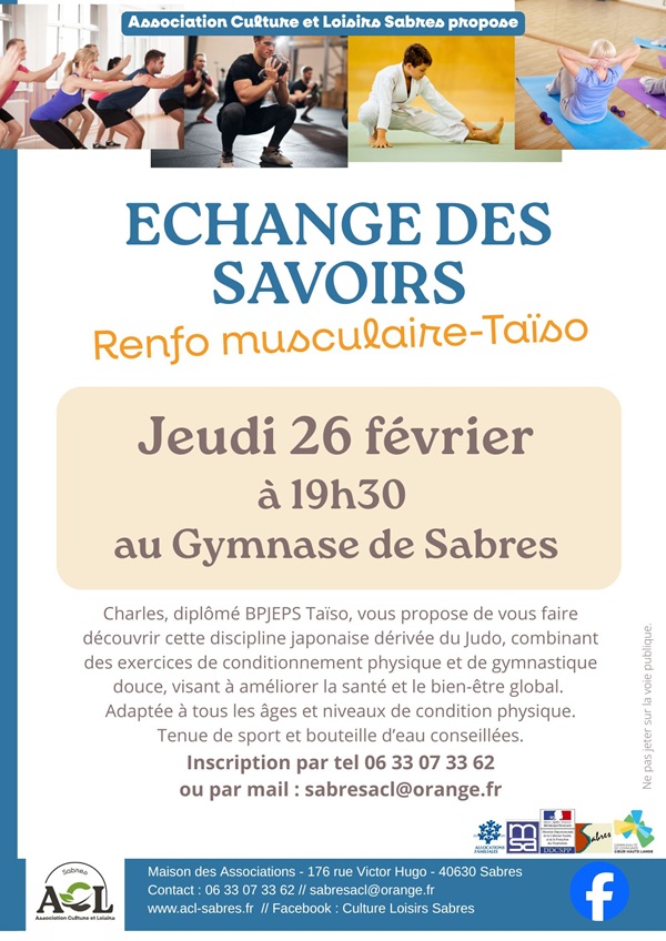 Echange des savoirs Renfo musculaire Taïso