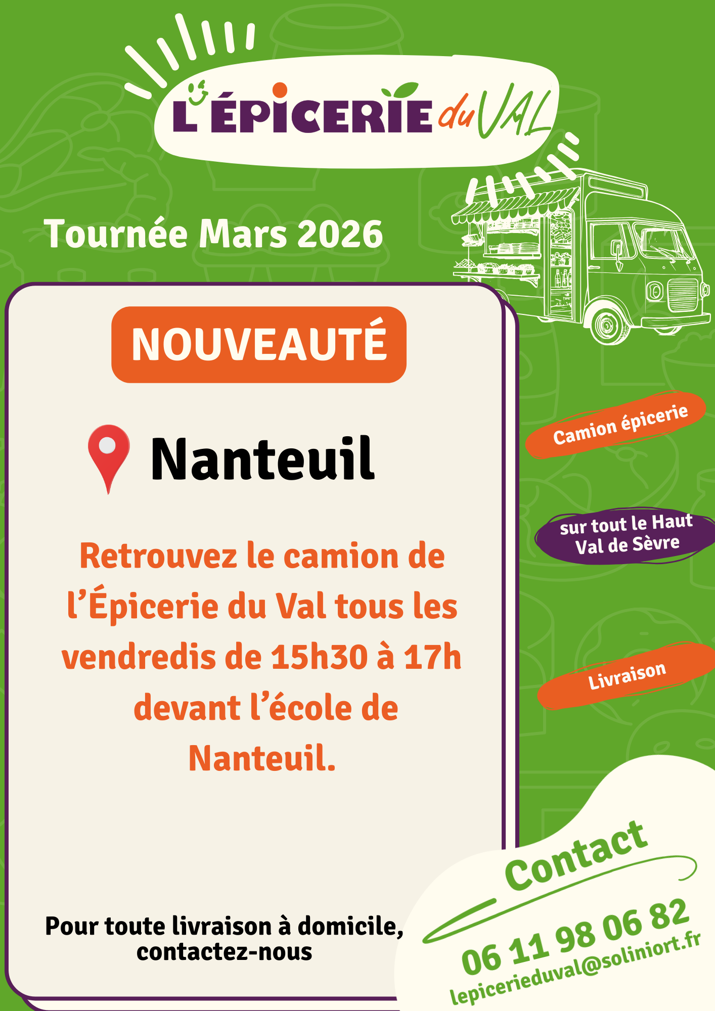 Epicerie du Val Tournée de mars à Nanteuil