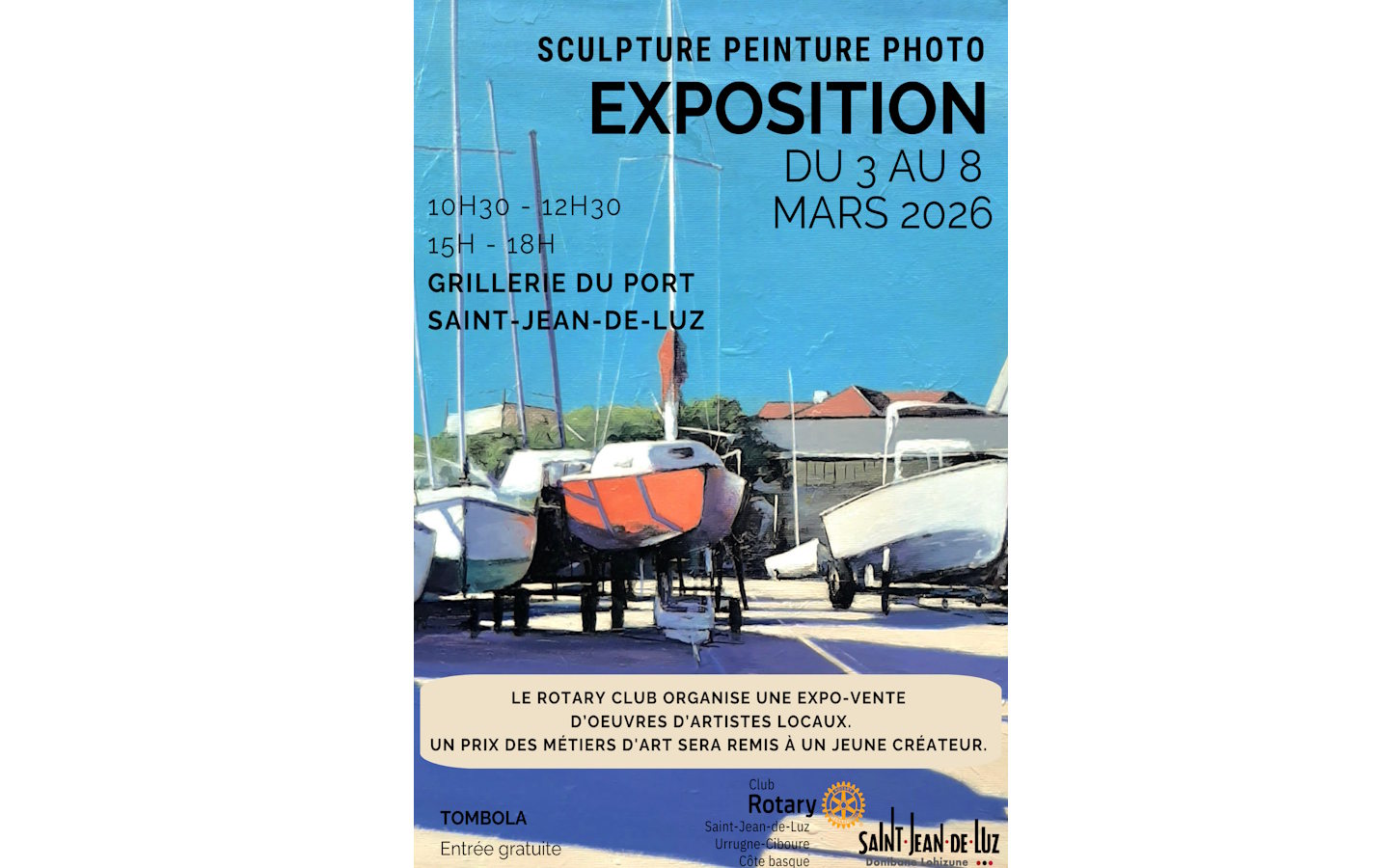 Exposition à la Grillerie du port Expo-vente d'oeuvres d'artiste locaux