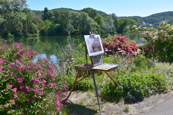 Exposition : jardin en bord de Seine Atelier galerie du bord de Seine Poses