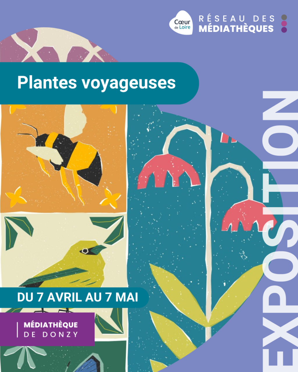 Exposition Plantes voyageuses Médiathèque de Donzy Donzy