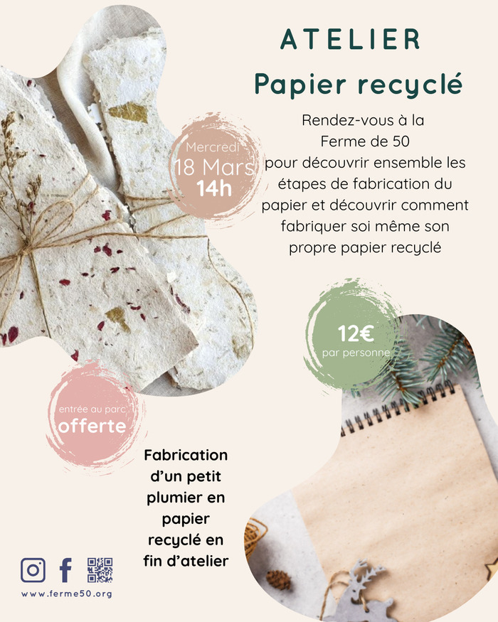 Fabrication d'un plumier en papier recyclé Association Ferme de 50 Ramonville-Saint-Agne
