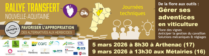 Favoriser l'appropriation des alternatives aux herbicides CHEZ JB et A DE LARQUIER - Arthenac (17) Arthenac