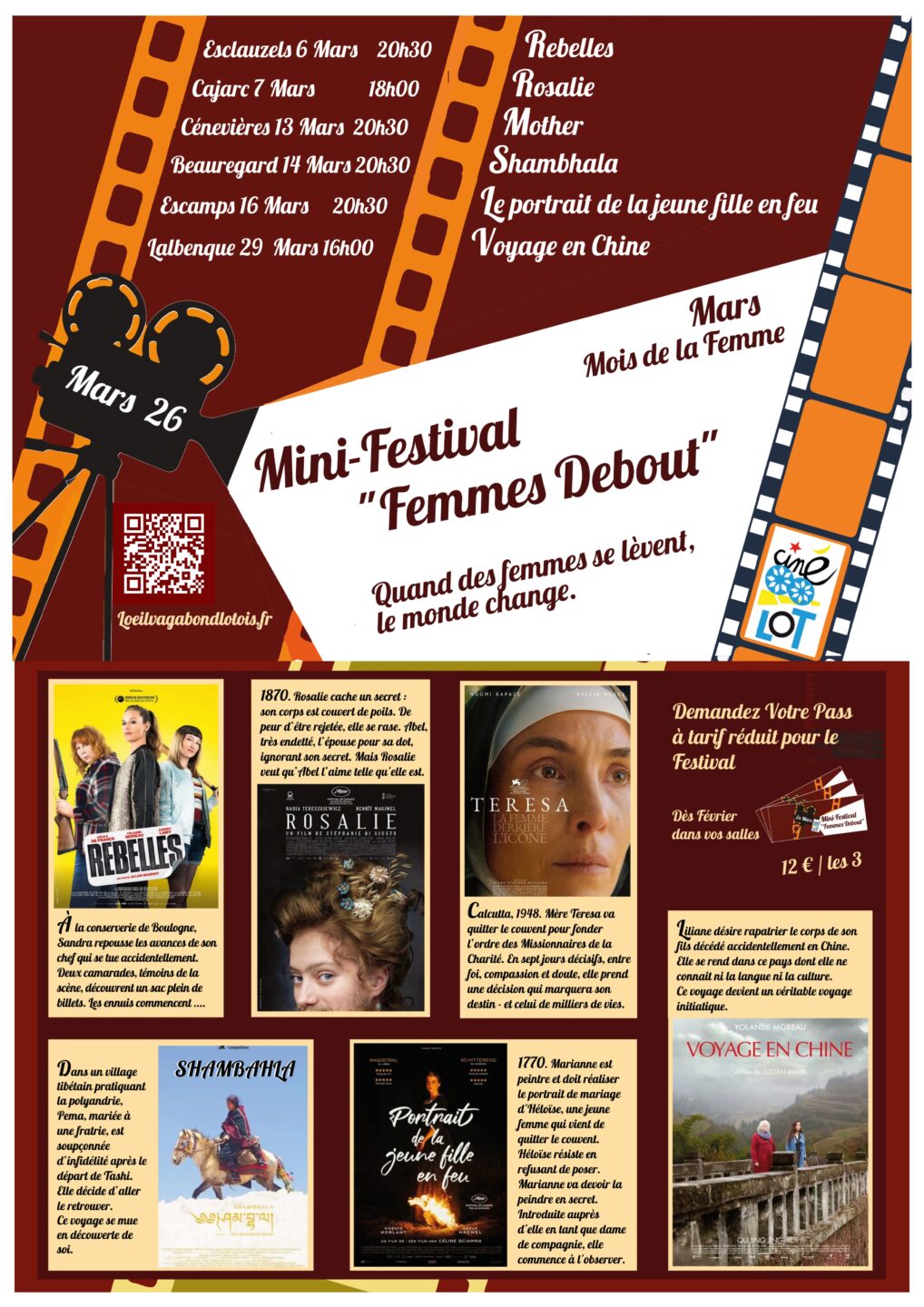 Festival Femmes debout Projection du film Rebelles