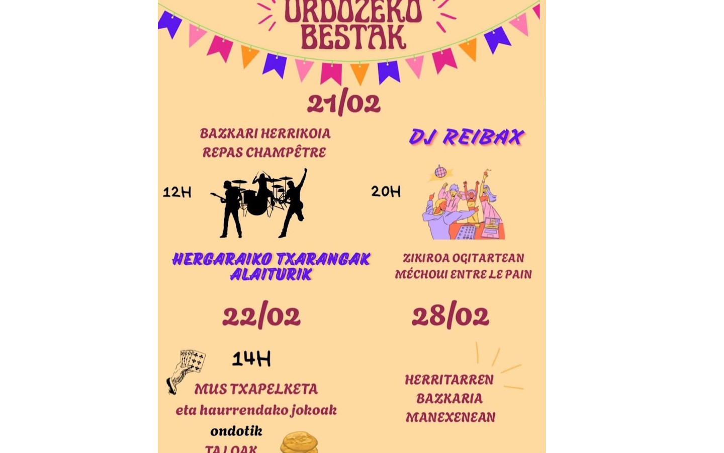 Fêtes du quartier Urdos tournoi de mus