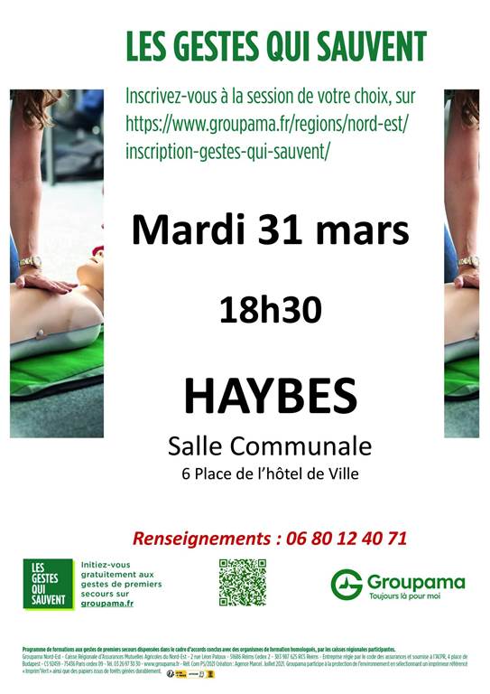 Formation aux gestes de premiers secours