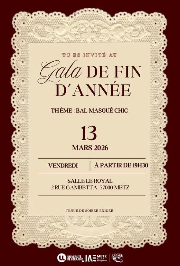 Gala de fin d'année IAE 2026
