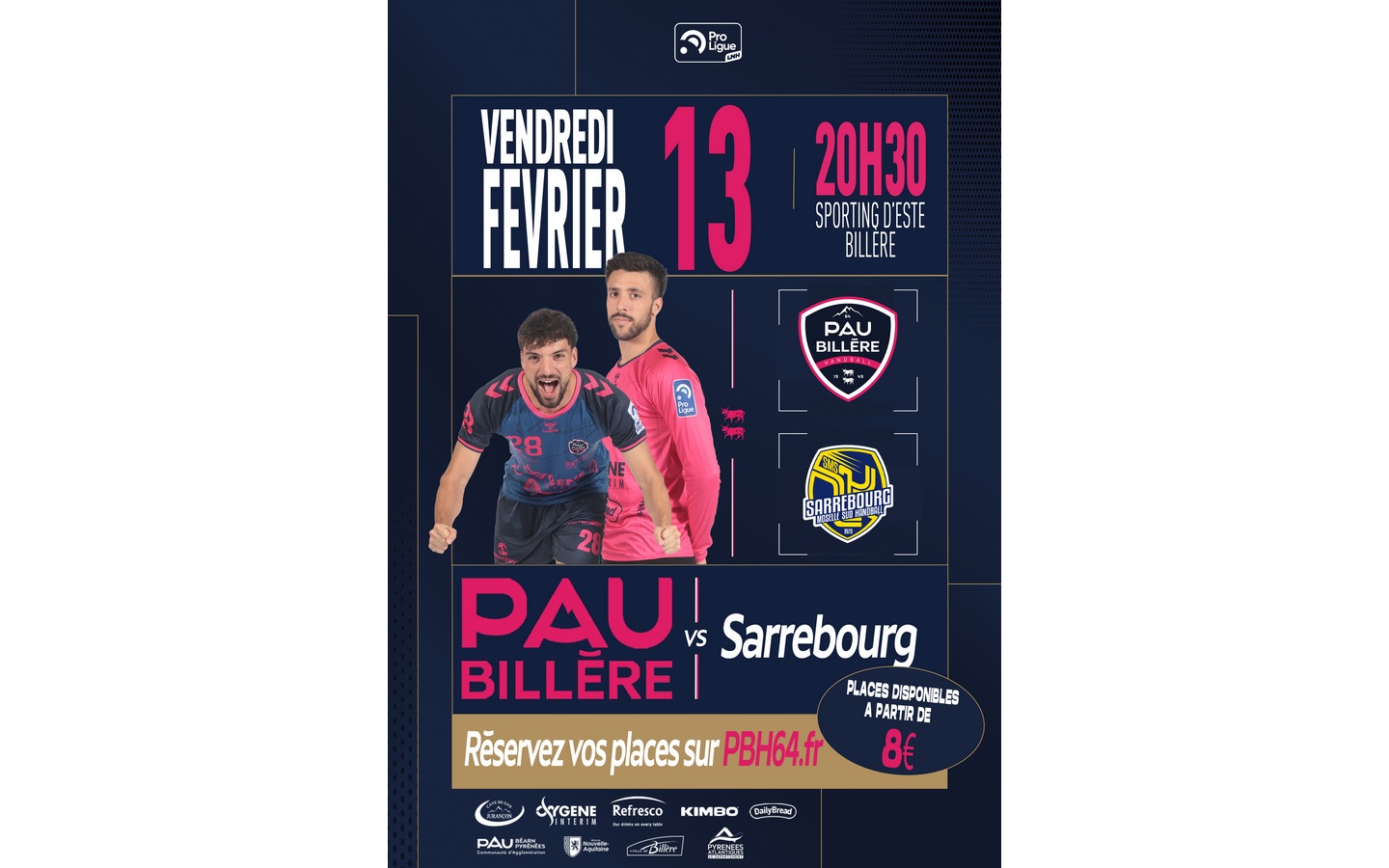 Handball: Pau Billère Handball Vs Sarrebourg