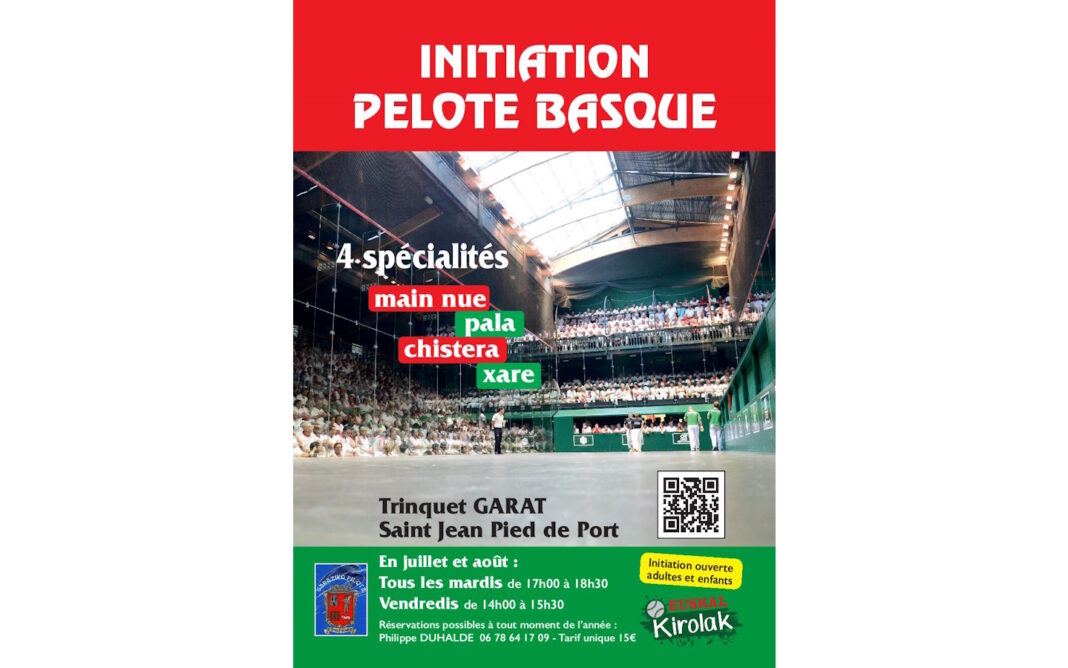 Initiation à la pelote basque Saint-Jean-Pied-de-Port