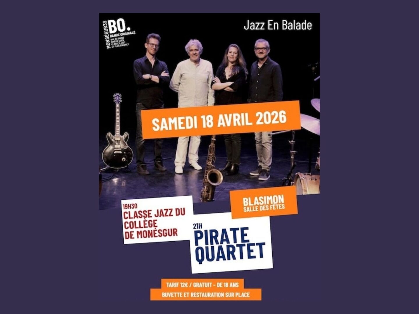 Jazz en balade Pirate Quartet