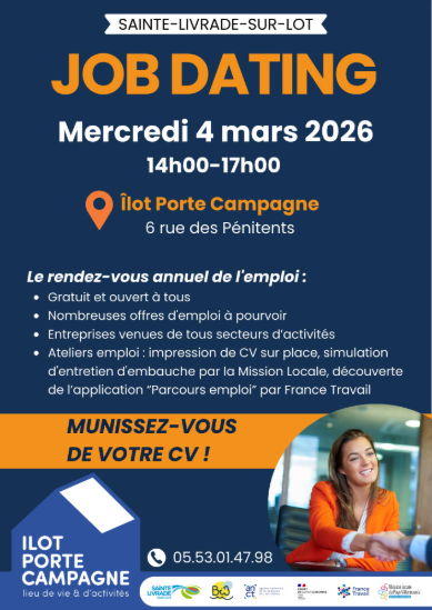 JOB DATING 6 Rue des Pénitents Sainte-Livrade-sur-Lot 2026-03-04 JOB DATING