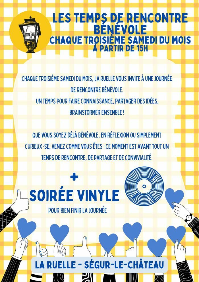 Journée bénévole + soirée vinyle !! La Ruelle Ségur-le-Château