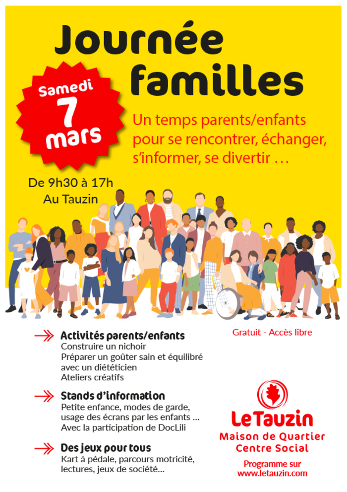 Journée Familles du Tauzin Le Tauzin Bordeaux