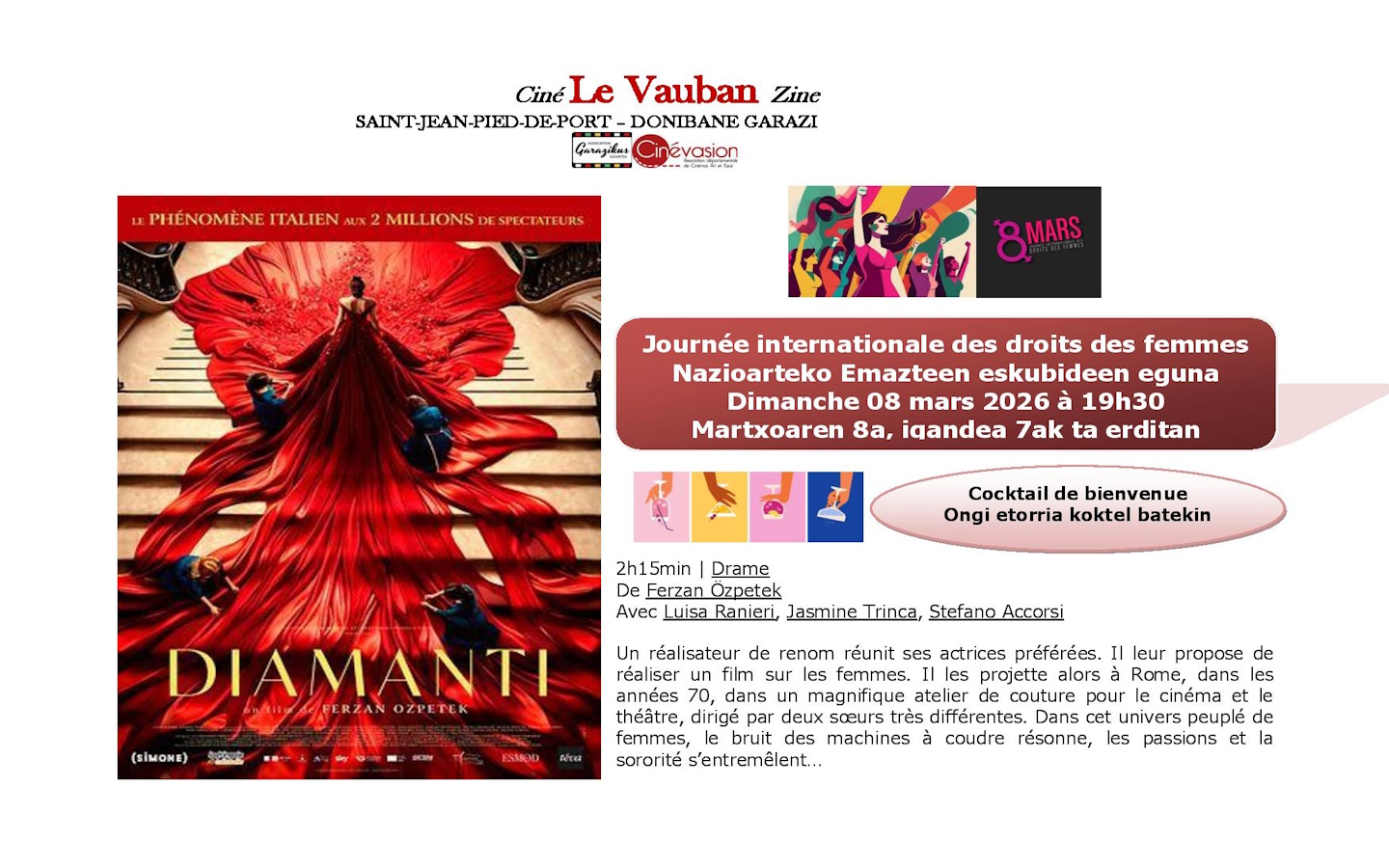 Journée internationale des droits des femmes film Diamanti