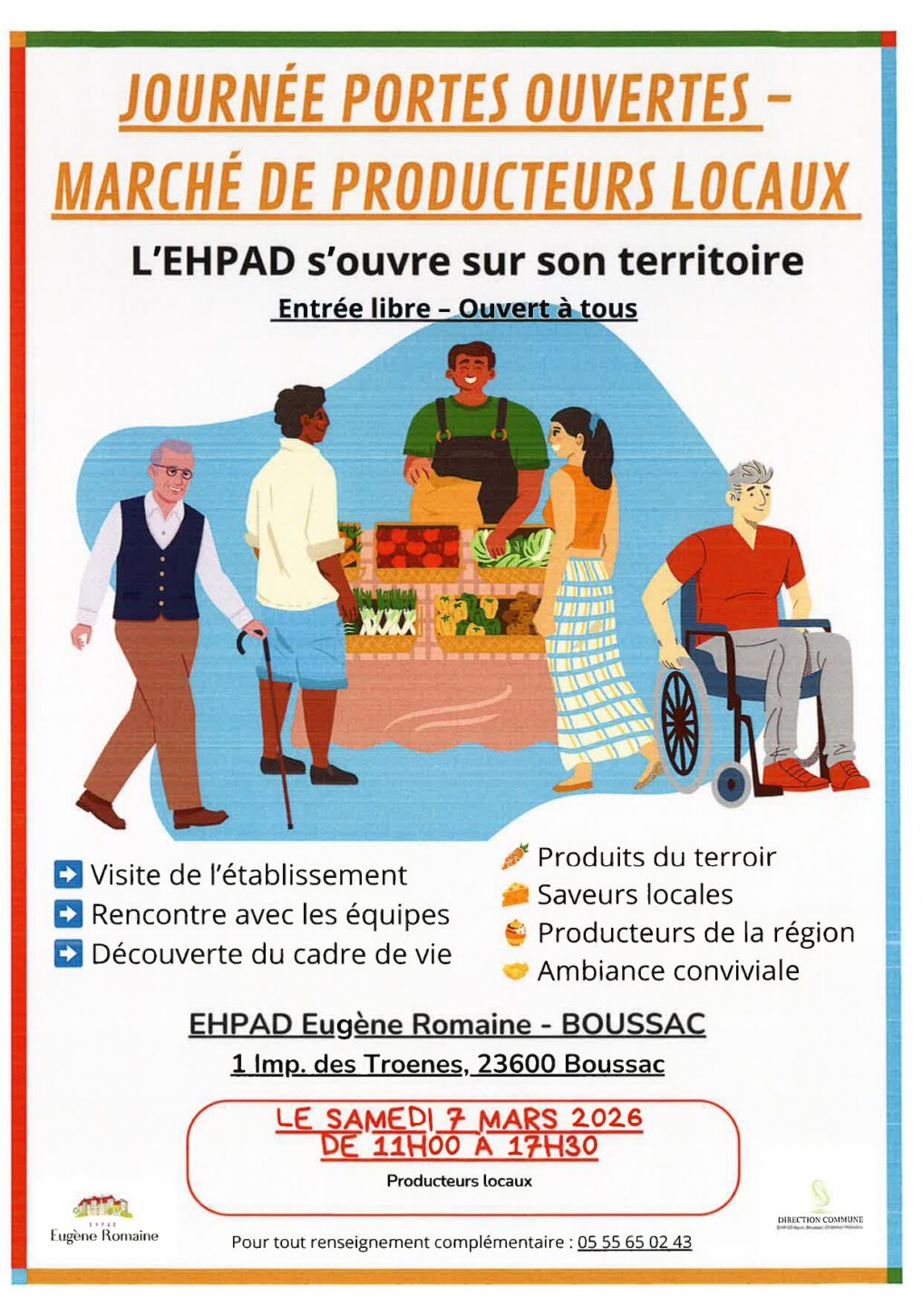 Journée portes ouvertes à l'EHPAD Eugène Romaine et marché de producteurs locaux