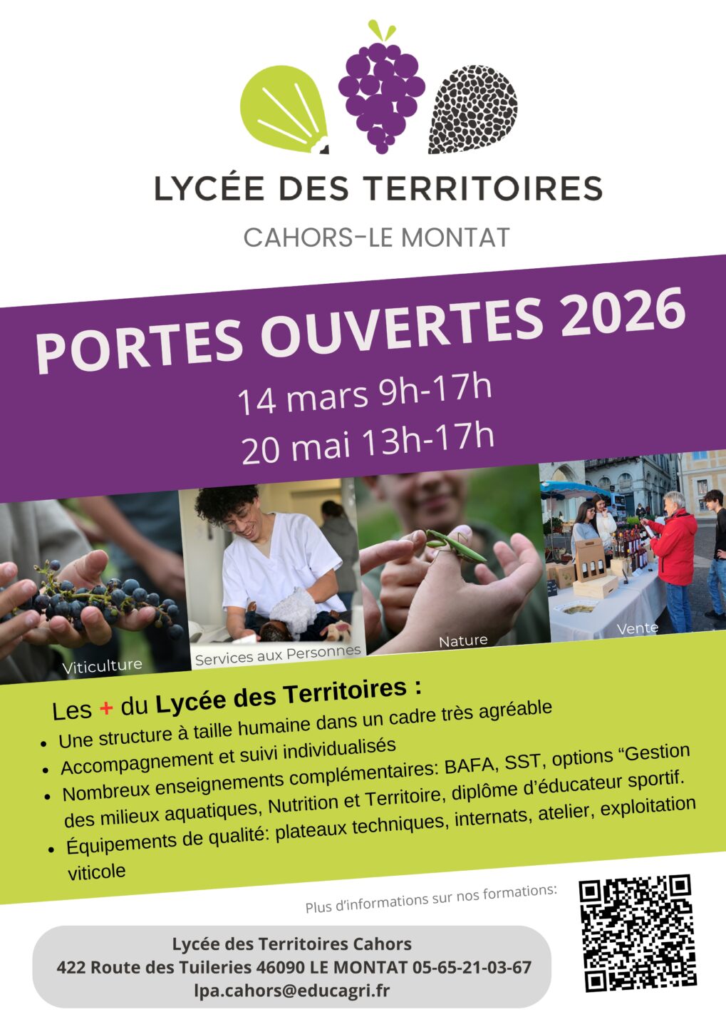 Journée portes ouvertes au lycée des territoires EPLEFPA du Montat