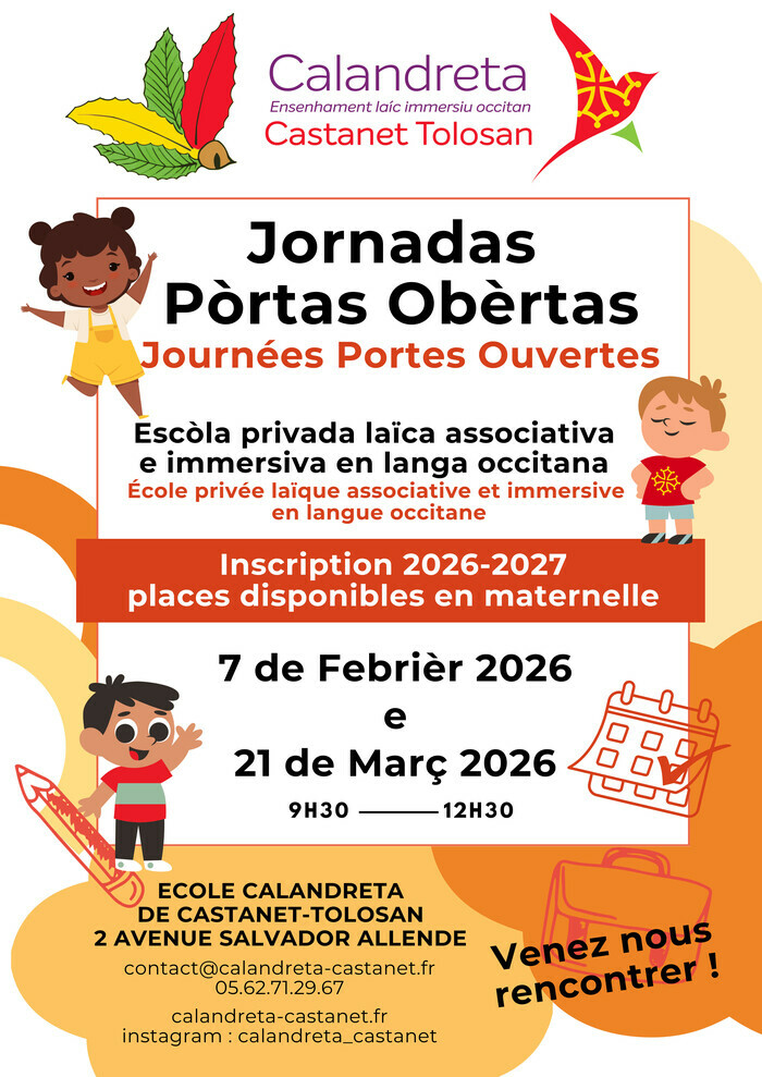 Journée Portes Ouvertes École Calandreta Castanet-Tolosan École Calandreta Castanet-Tolosan Journée Portes Ouvertes École Calandreta Castanet-Tolosan École Calandreta Castanet-Tolosan