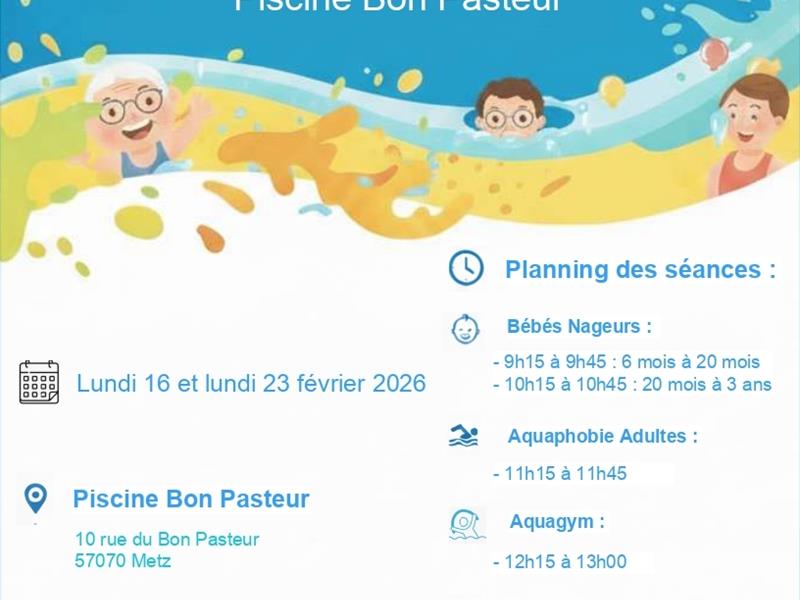 Journées découvertes à la piscine Bon Pasteur