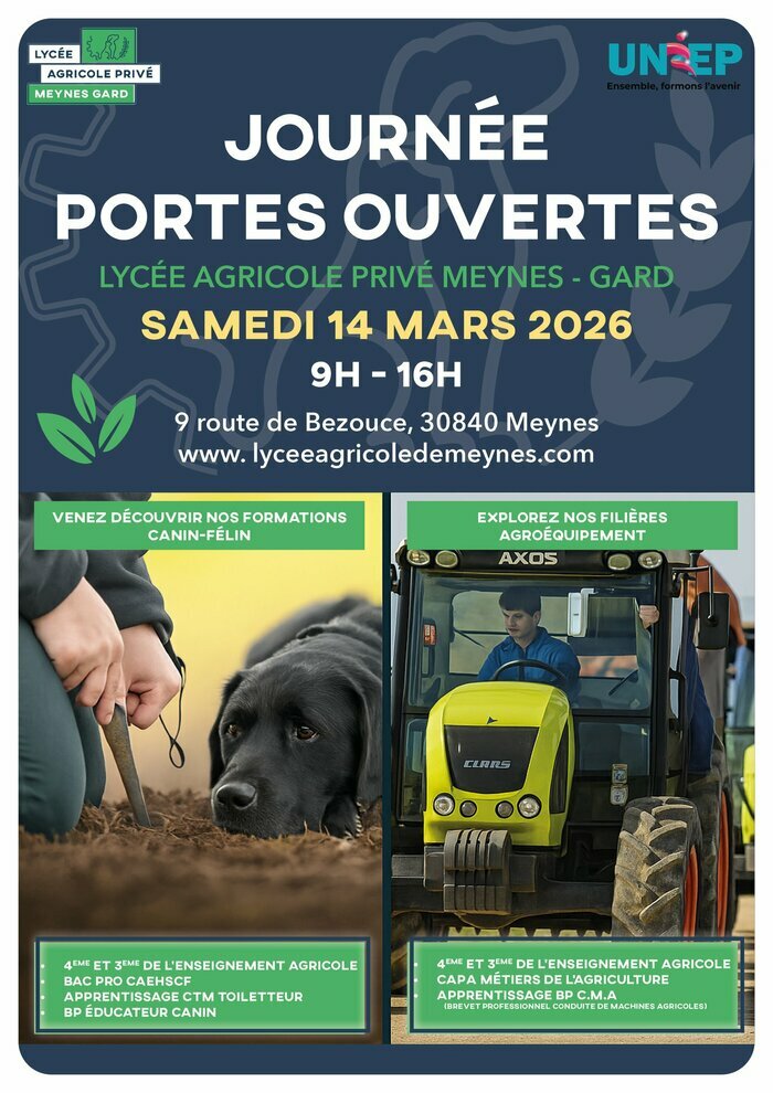 Journées Portes Ouvertes Lycée de Meynes Lycée agricole