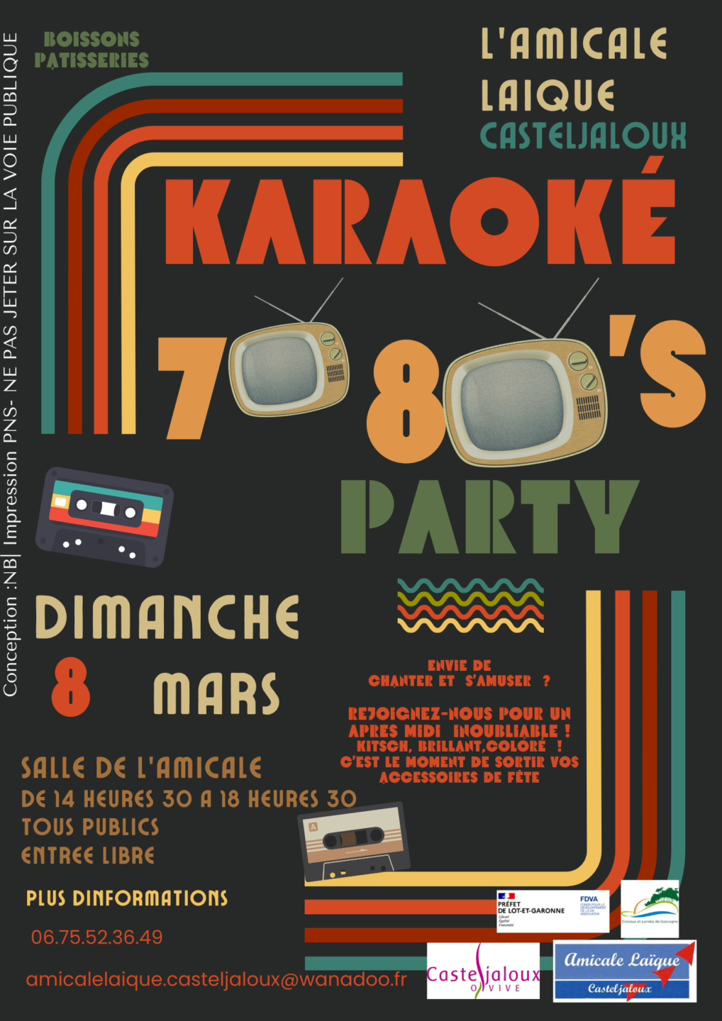 Karaoké party Salle de l’amicale Casteljaloux 2026-03-08 Karaoké party