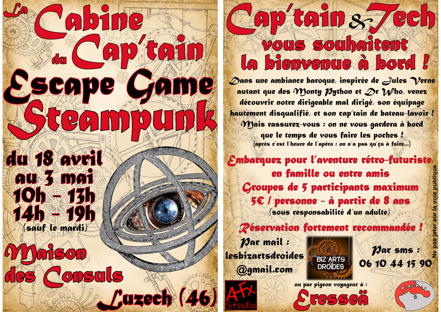 La Cabine du Cap’tain Escape Game Steampunk