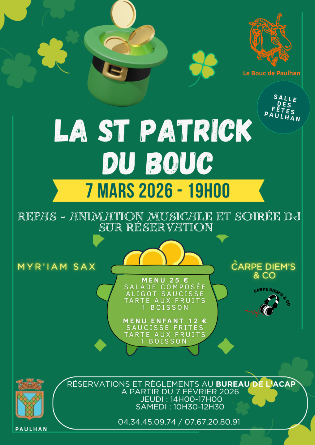 LA SAINT PATRICK DU BOUC 65 Cours national Paulhan 2026-03-07 LA SAINT PATRICK DU BOUC