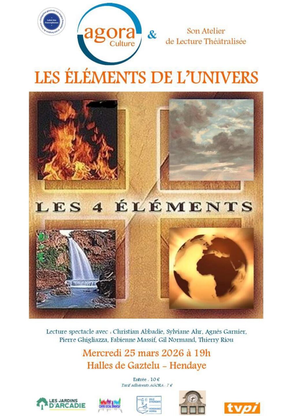 Lecture théâtralisée Les 7 éléments de la Nature la Terre