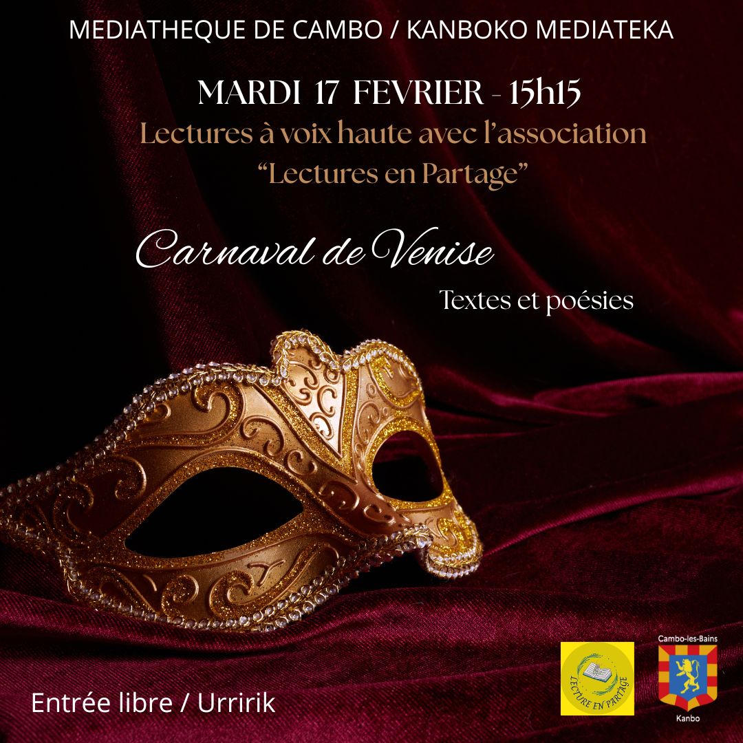 Lectures à voix haute de textes et poésies sur le thème du Carnaval de Venise