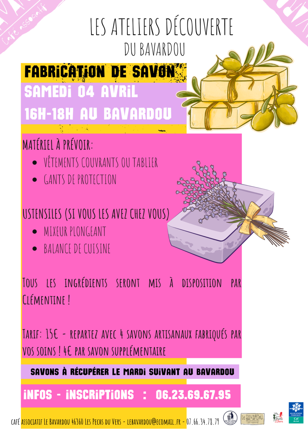 Les Ateliers Découverte du Bavardou fabrication de savons