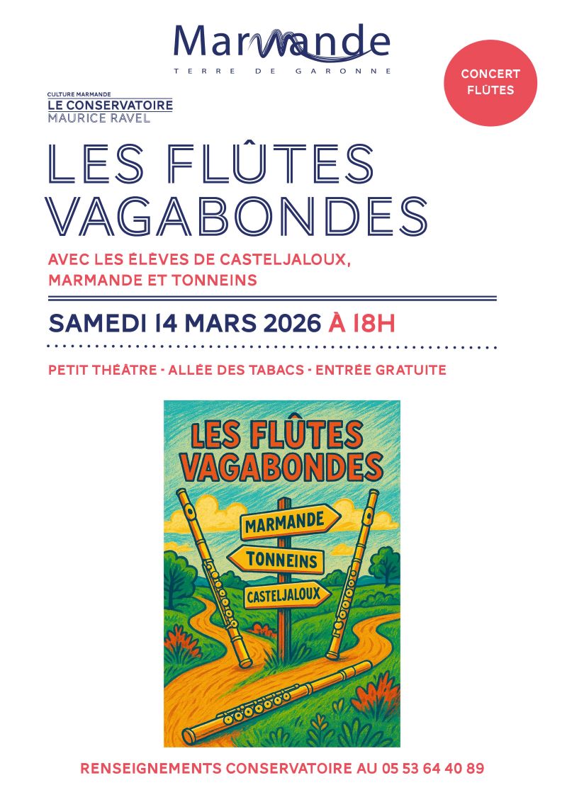 Les Flûtes Vagabondes Allée des Tabacs Marmande 2026-03-14 Les Flûtes Vagabondes