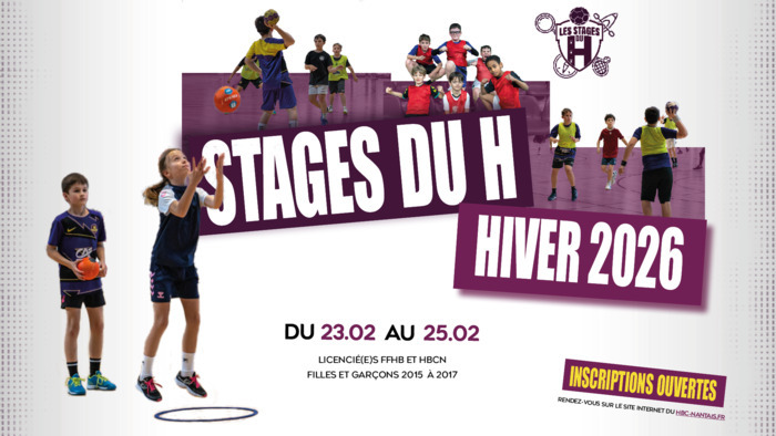 Les Stages du H d'Hiver - Handball Palais des Sports Beaulieu Nantes