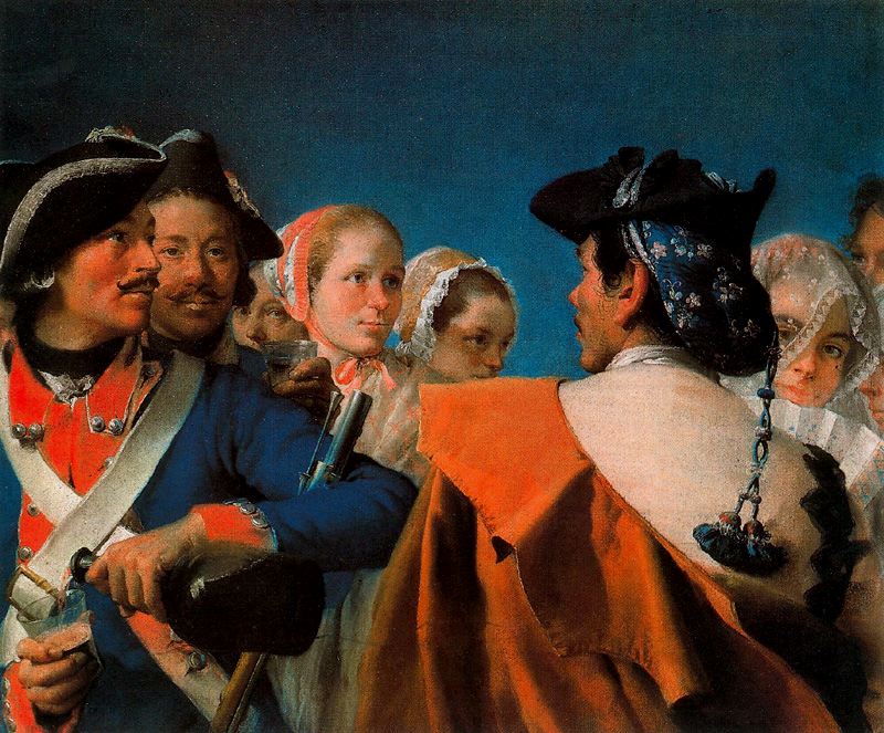 Tipos populares, feuille associée à l’univers de Giandomenico Tiepolo