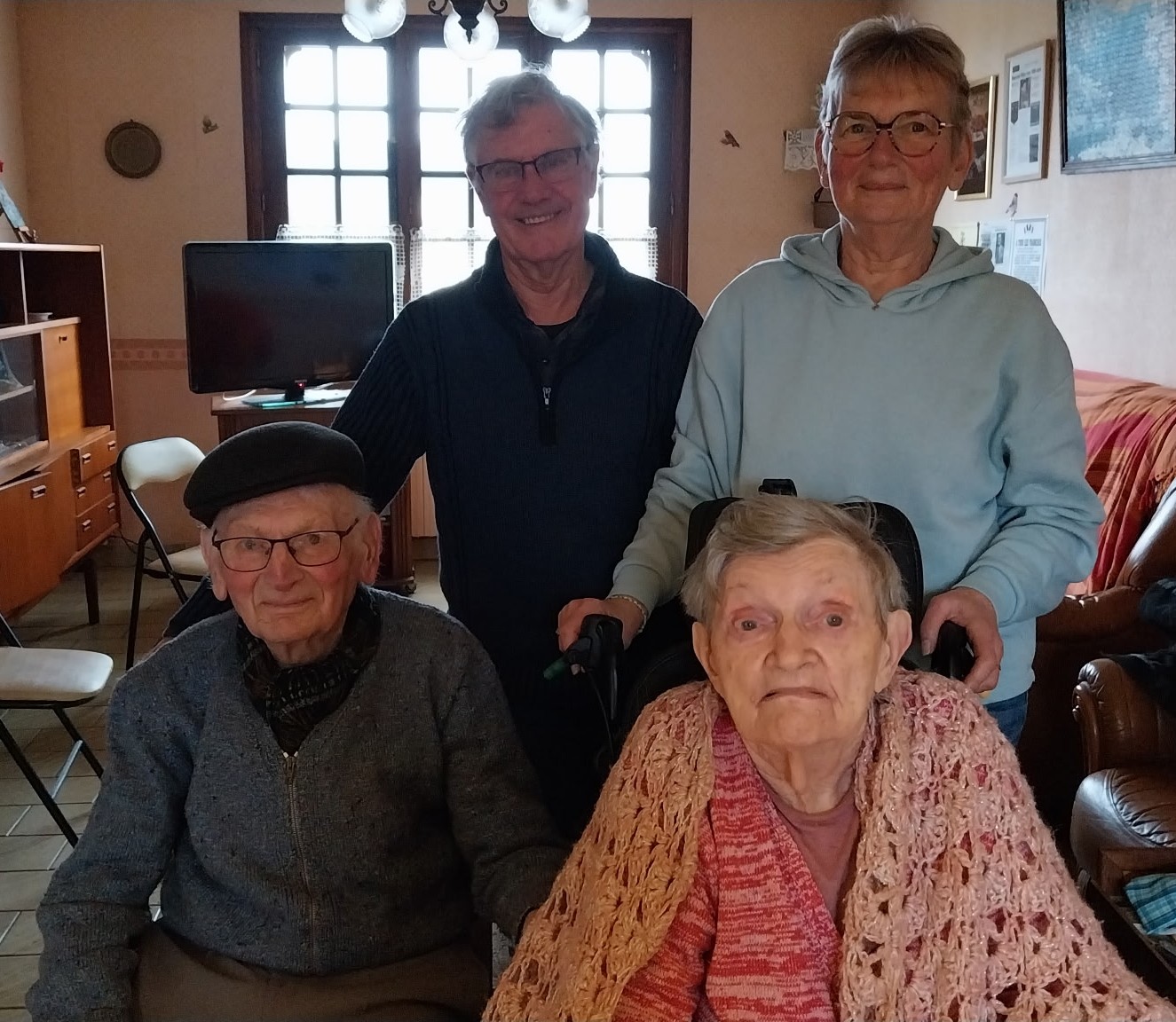 Marcel Bergamasco avec sa famille à Ploërmel