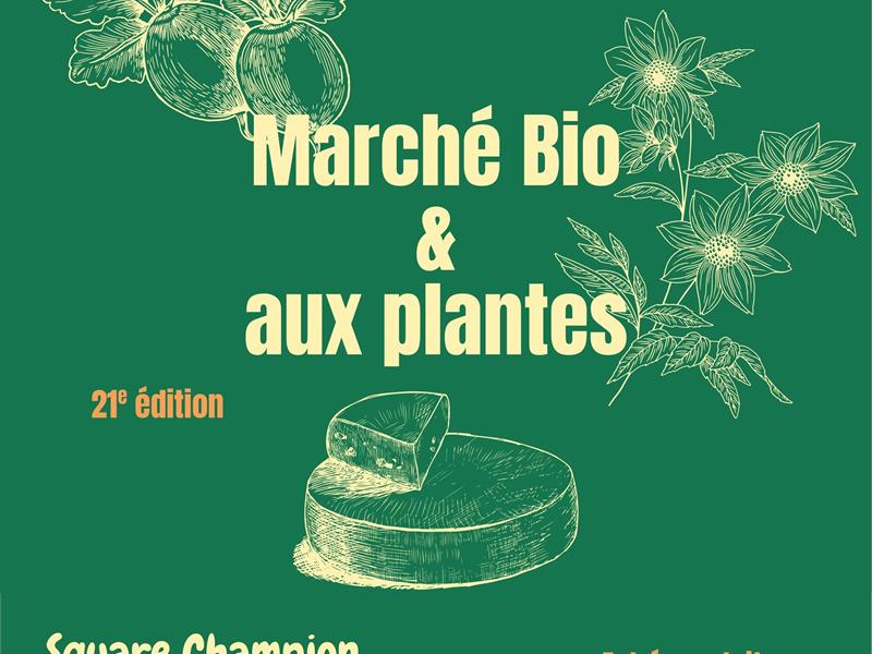 Marché bio et aux plantes