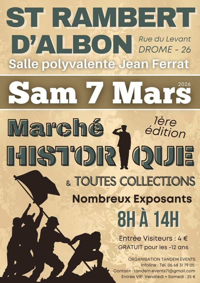 marché historique et toutes collections salle polyvalente Jean Ferrat Saint-Rambert-d'Albon