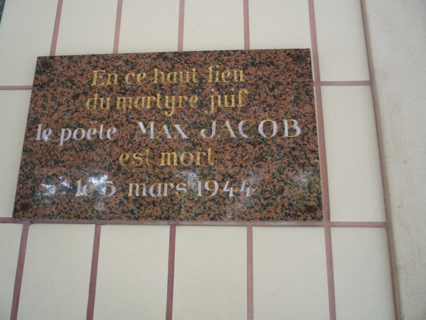 Max Jacob interné à Drancy