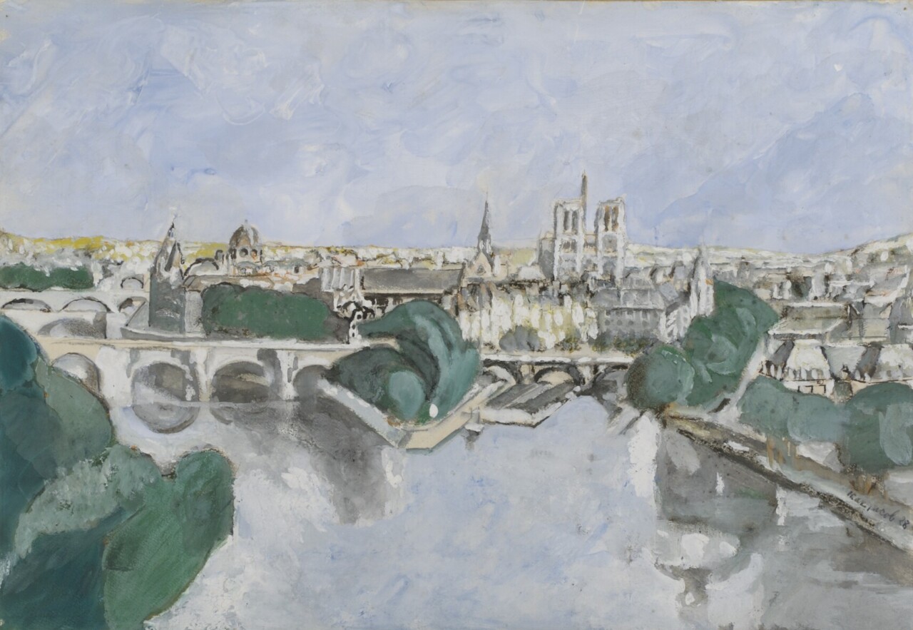 Peinture La Seine à Paris Max Jacob 1928