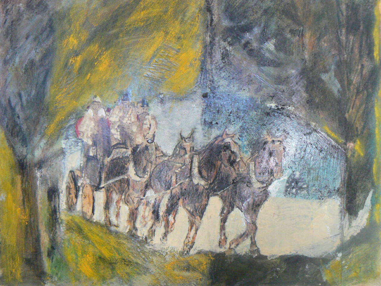 Peinture promenade bois de Boulogne Max Jacob 1932