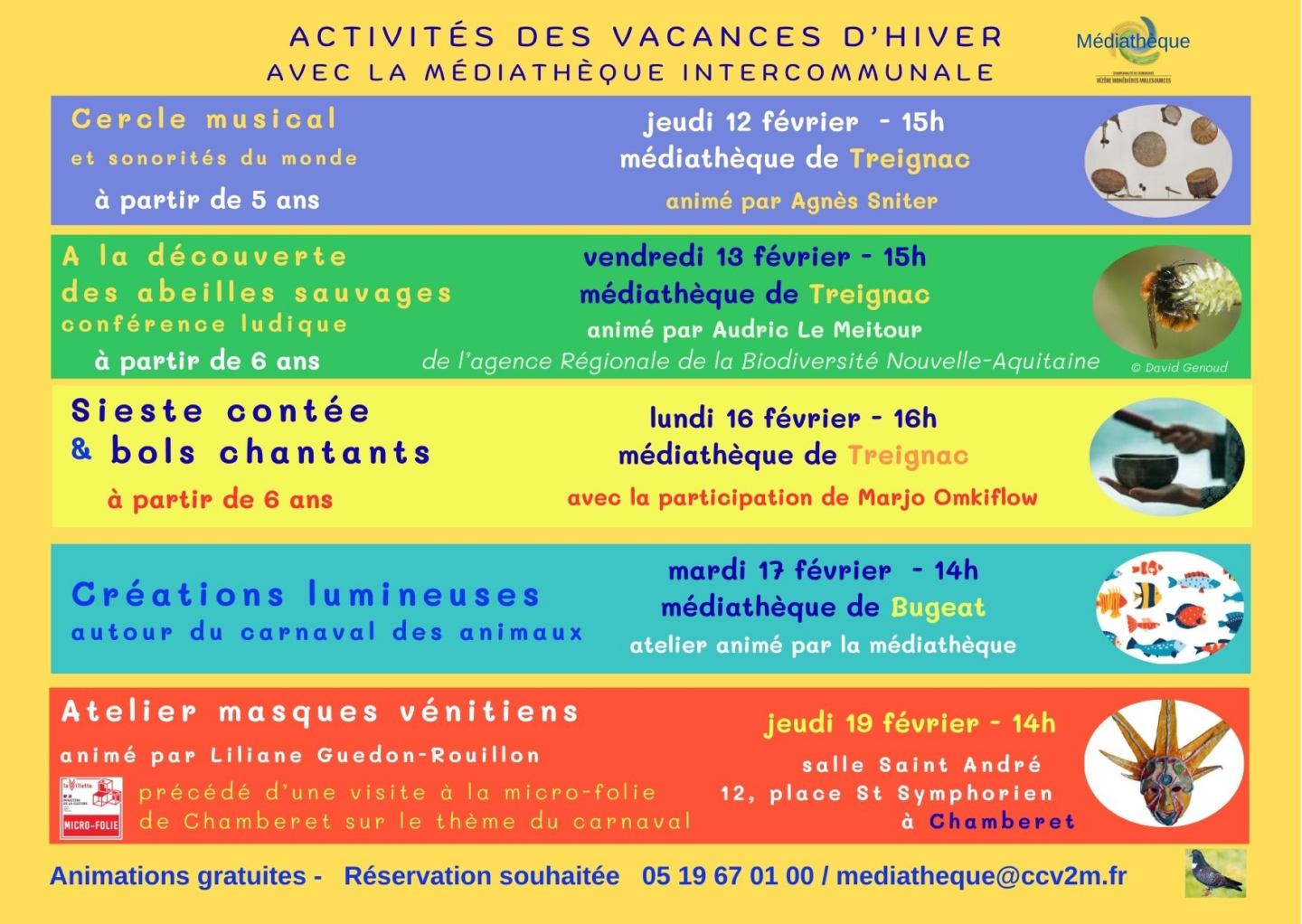 Médiathèque Atelier créations lumineuses