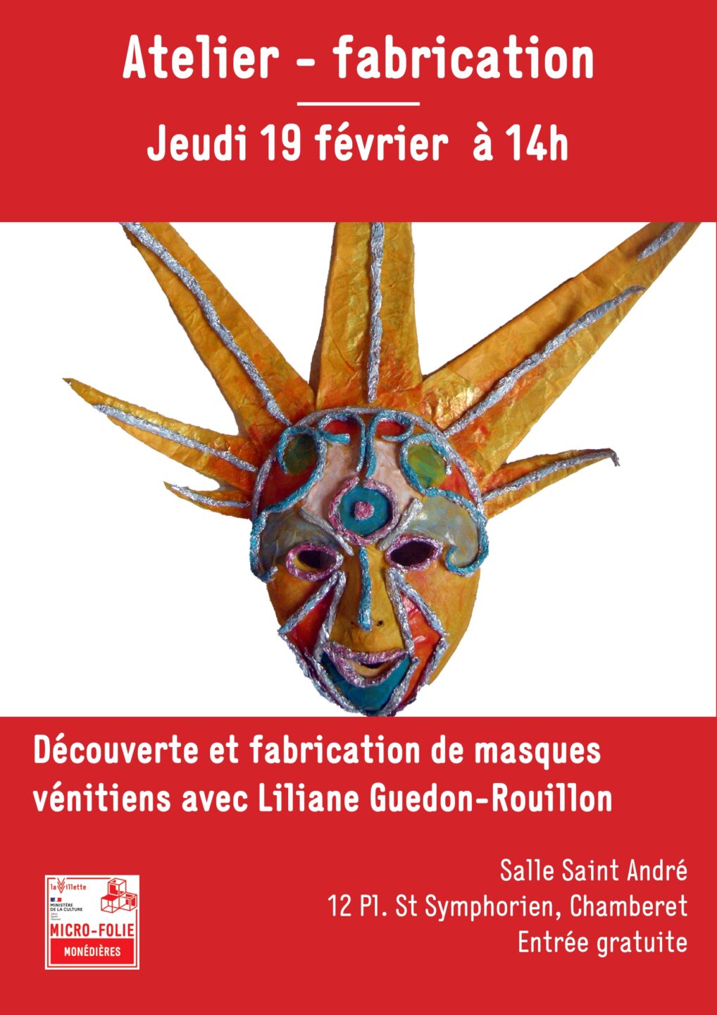 Micro-Folie Atelier masque vénitien