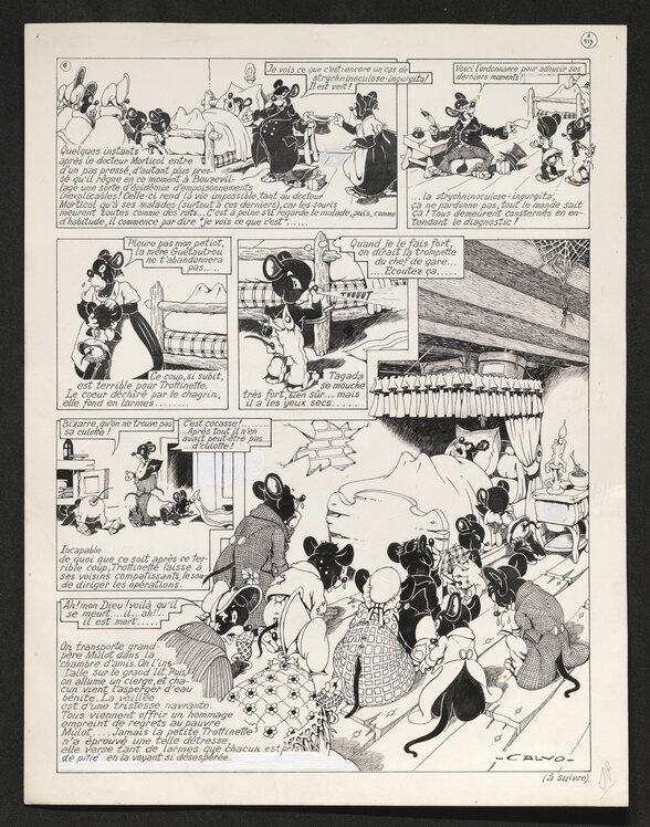 Midi au musée Autour des planches originales d'Edmond Calvo à Niort