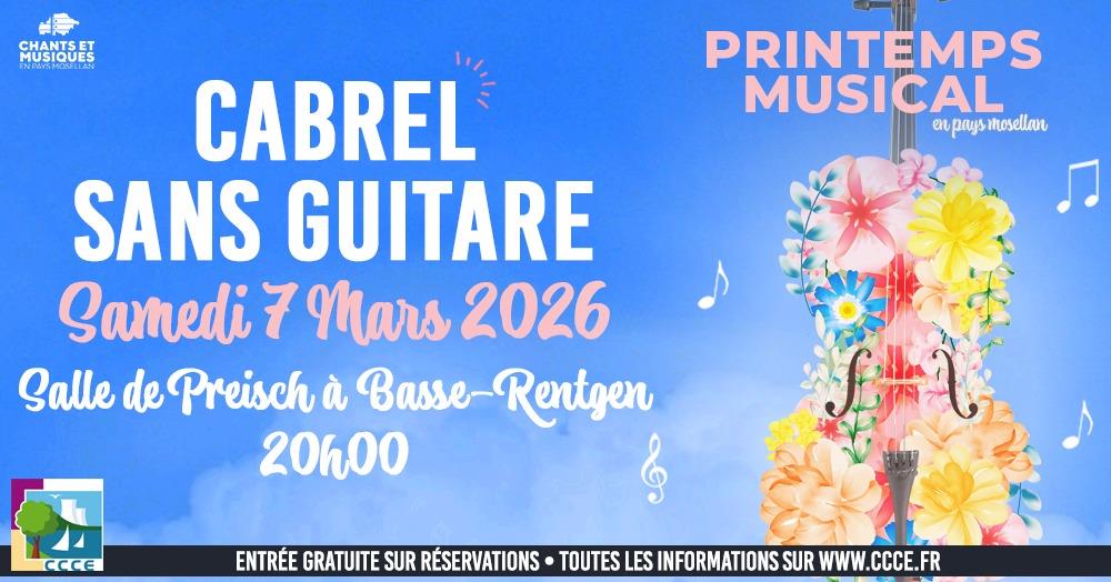 Printemps Musical Mon Cabrel sans guitare Bastien Lucas