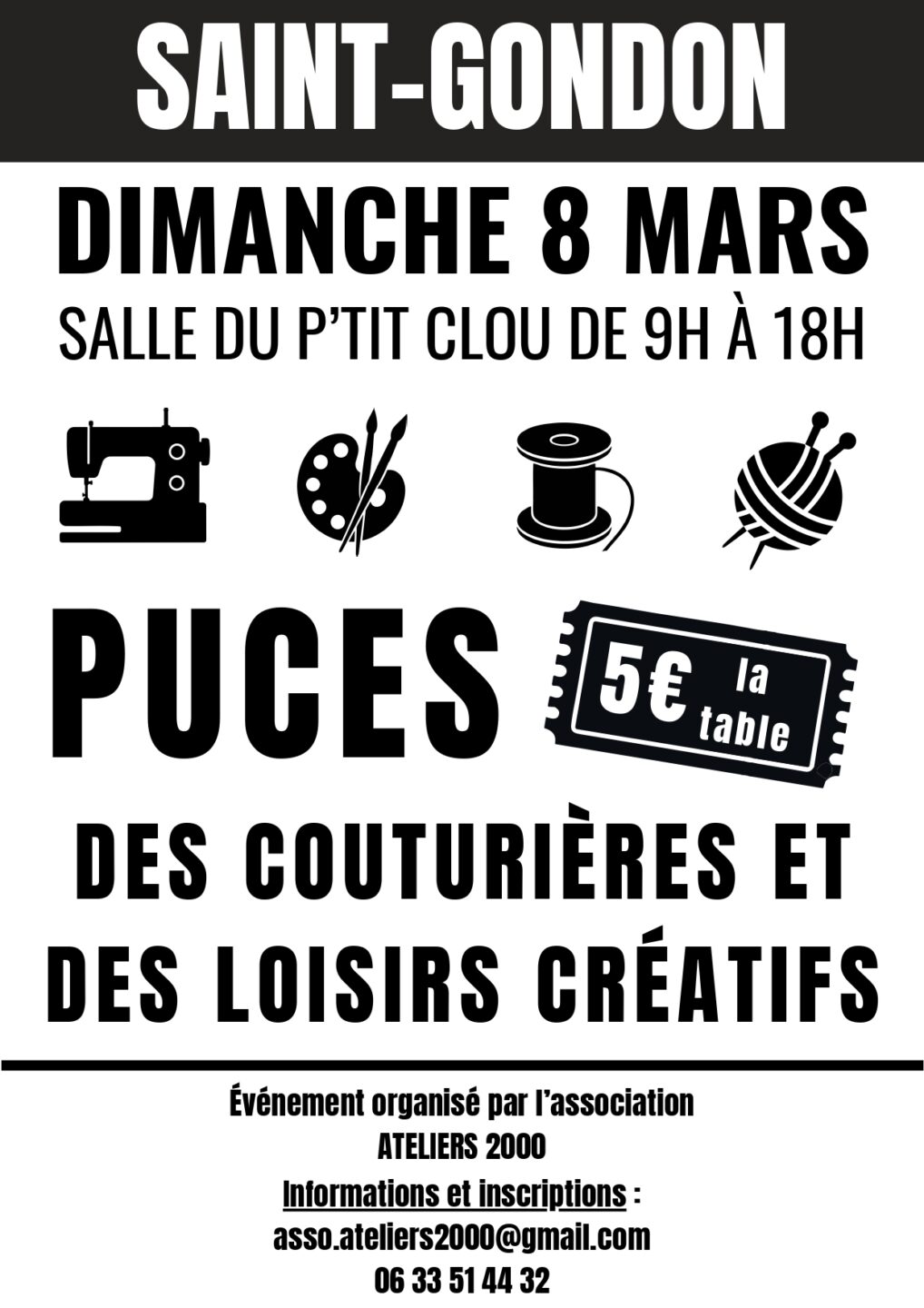 PUCES des couturières et des loisirs créatifs