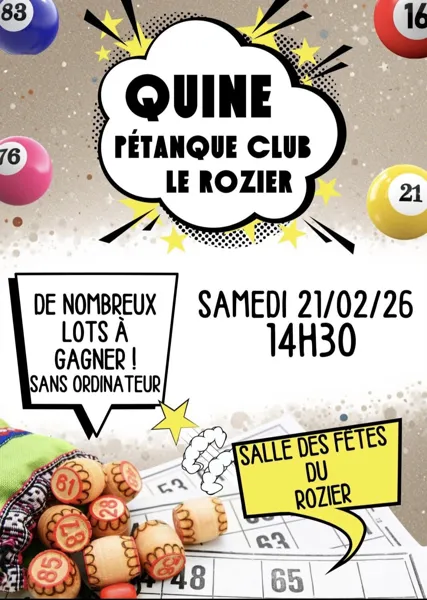 Quine pétanque Club le Rozier