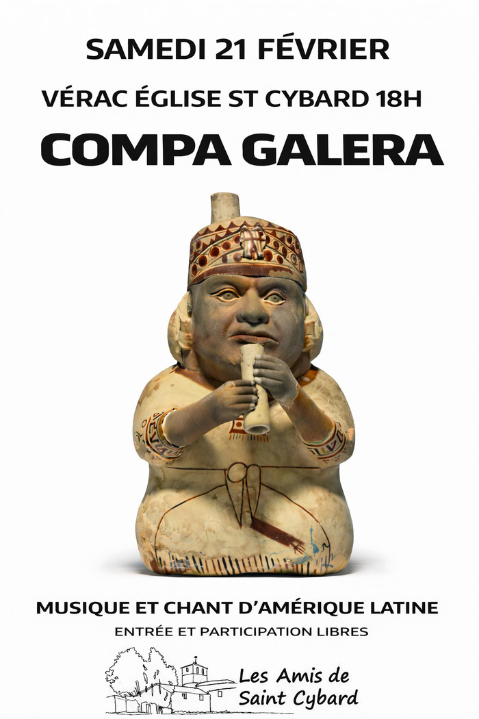Récital COMPA GALERA - Musique et chant d'Amérique Latine Eglise St Cybard Vérac 33240 Vérac