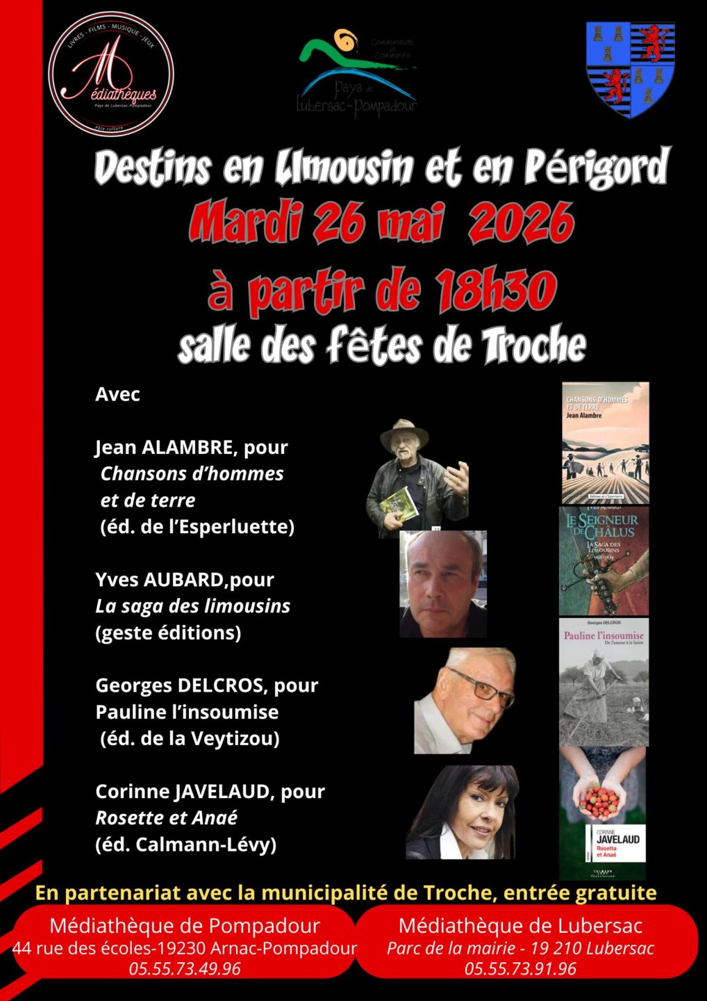 Rencontre dédicaces destins en Limousin et Périgord