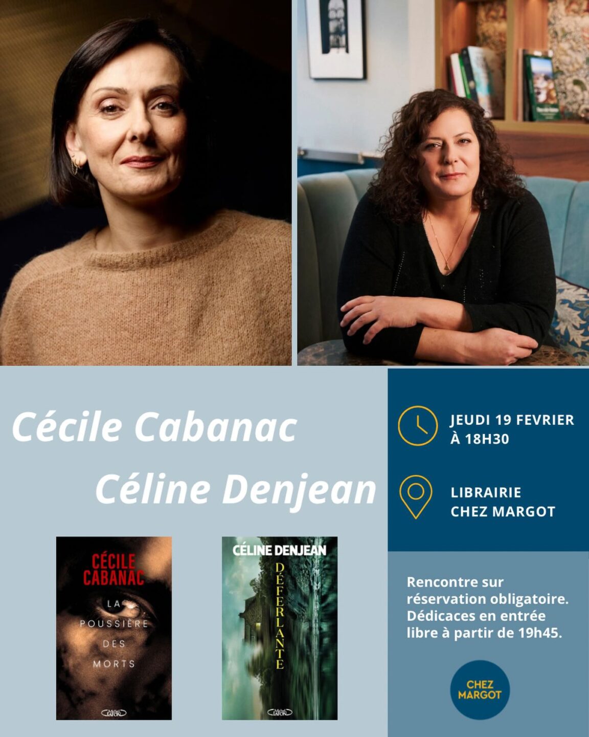 Rencontre et dédicaces avec Cécile Cabanac et Cécile Denjean