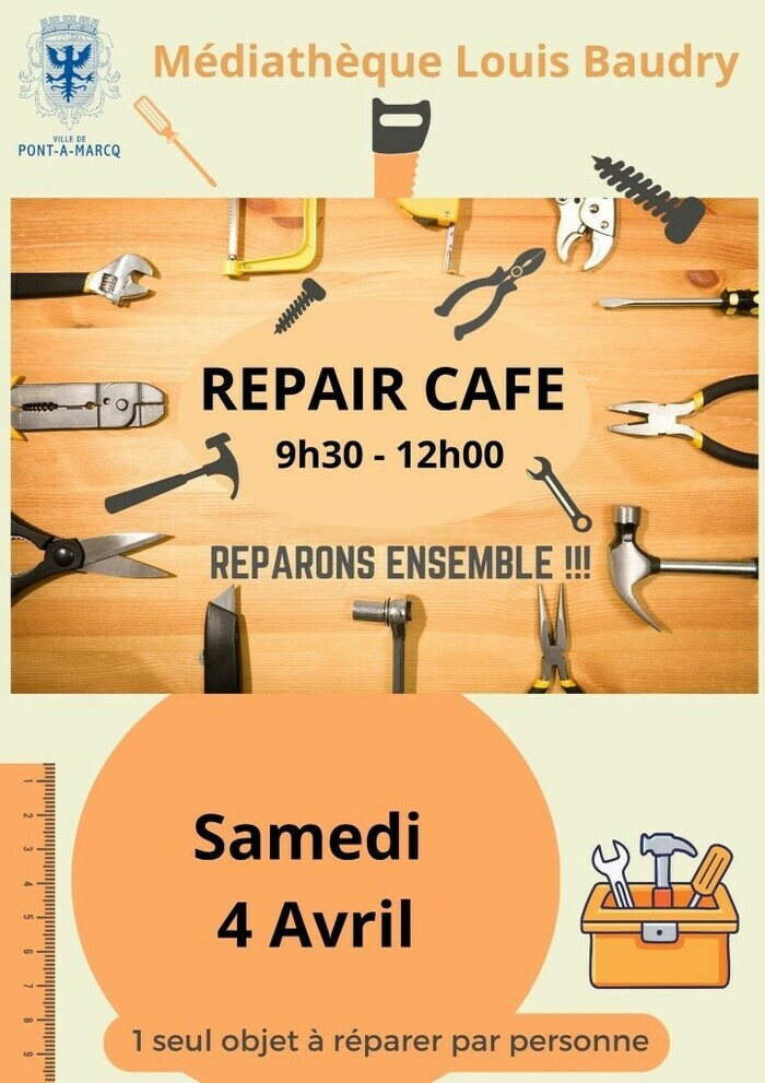 Repair café de Pont-à-Marcq Médiathéque de Pont à Marcq Pont-à-Marcq Repair café de Pont-à-Marcq Médiathéque de Pont à Marcq Pont-à-Marcq